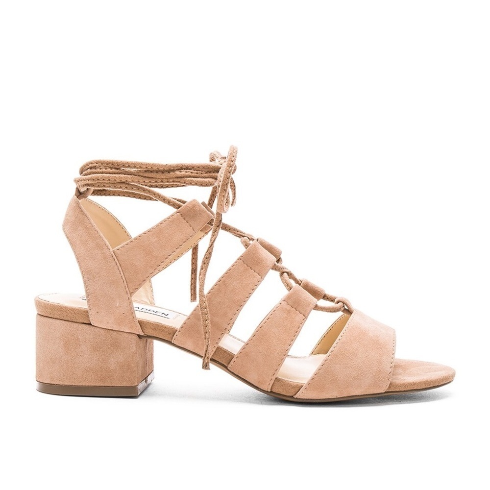 Steve Madden Kittyy Heel in Sand Suede. Sz 10. EUC